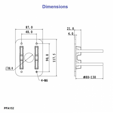 Dahua PFA152-E kaamerate mastile kinnitamise adapter