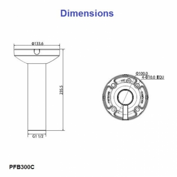 Dahua kuppelkaamerate laekinnitus PFB300C