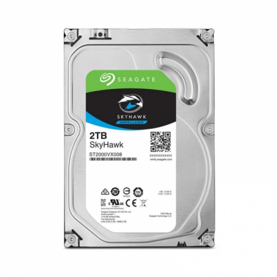 2 ТБ жесткий диск для видеонаблюдения Seagate SkyHawk ST2000VX008 • SATA 6 ГБ/с 180 МБ/с 64 МБ 3,5 дюйма 5,6 Вт